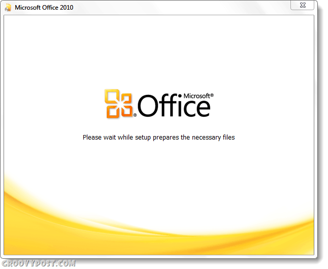 Screenshot des Office 2010-Installationsprogramms