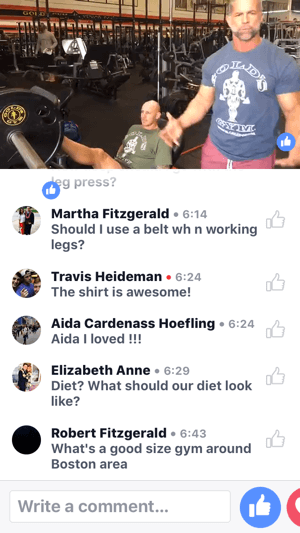 Der Promi-Trainer Mike Ryan zeigt in dieser Facebook Live-Übertragung von Gold's Gym, wie man die Beinpresse benutzt.