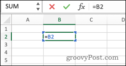 Ein direkter Zirkelbezug in Excel