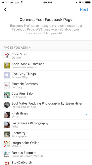 instagram Business-Profil mit Facebook-Seite verbinden