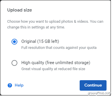 Google Upload-Größenbeschränkung auf 15 GB oder komprimiert