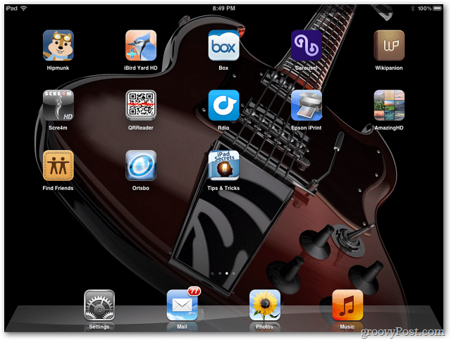 iPad-Startbildschirm