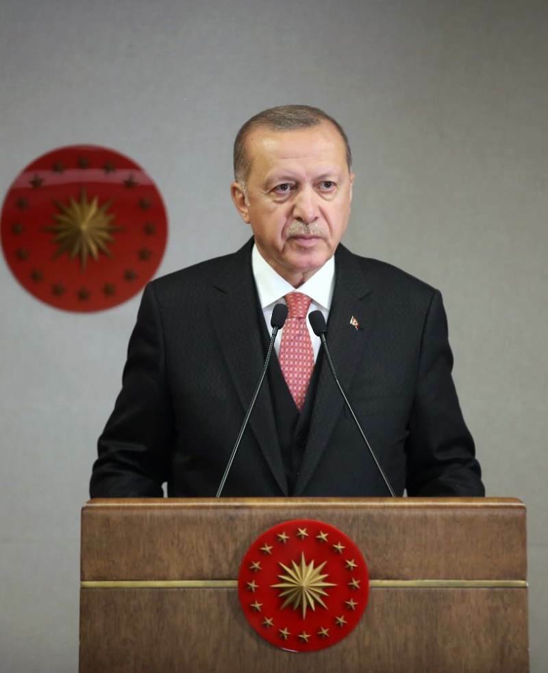 Vorsitzender erdoğan sprach nach der Kabinettssitzung