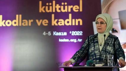 Emine Erdogan ist die 5. Präsidentin des KADEM. Internationales Gipfeltreffen für Frauen und Gerechtigkeit