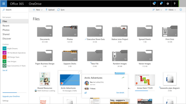 Neue OneDrive-Benutzeroberfläche