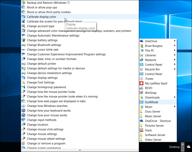 Gottmodus Windows 10 Taskleiste
