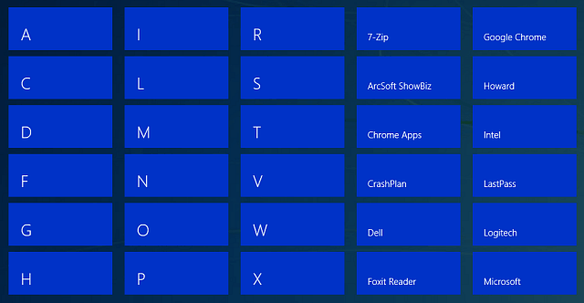Windows 10: Apps nach Anfangsbuchstaben im Startmenü suchen