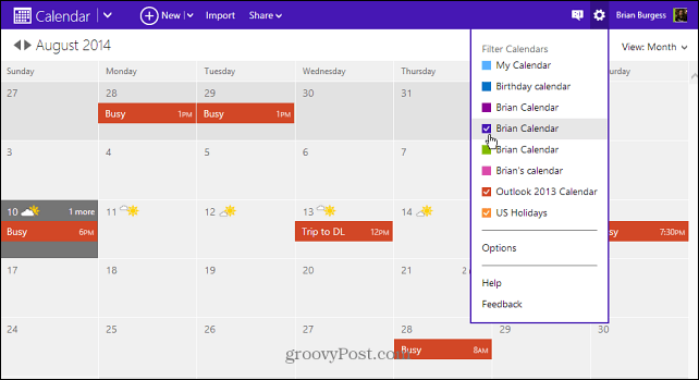 So exportieren Sie den Desktop Outlook 2013-Kalender nach Outlook.com