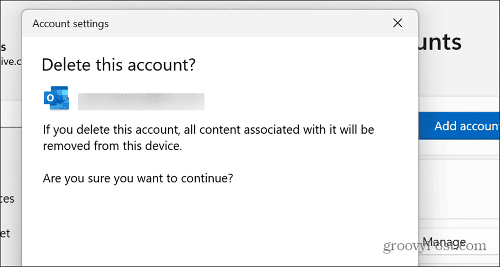 So löschen Sie gespeicherte E-Mail-Konten unter Windows 11