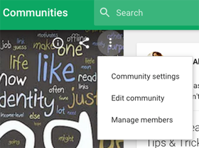 neue Google Plus Community-Einstellungen