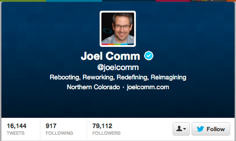 Joel Comm auf Twitter