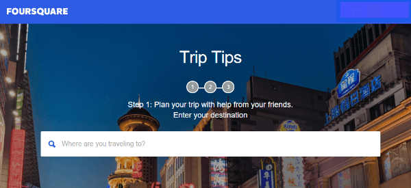 Foursquare Trip Tipps
