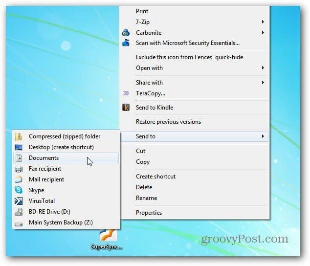Windows 7-Rechtsklick-Menü: Kopierbefehle hinzufügen und in Ordner verschieben