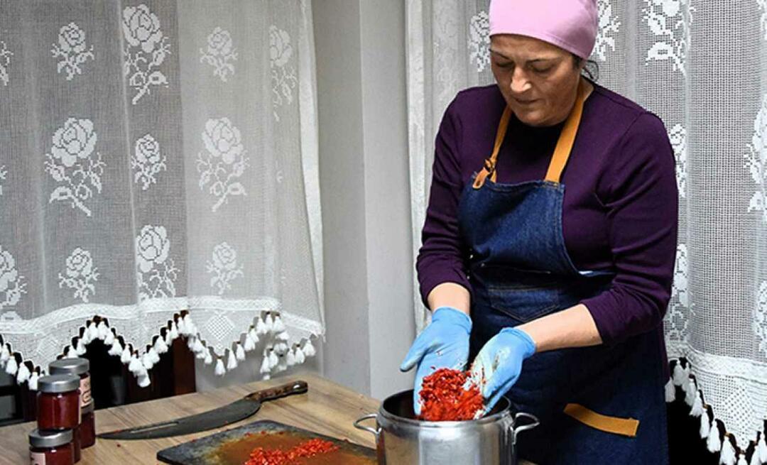 Frauen aus Bilecik machten Marmelade aus der registrierten scharfen Paprika von Çukurören: Die süßeste Form des Schmerzes!