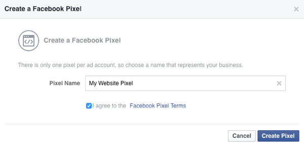 Facebook-Anzeigen erstellen Pixel