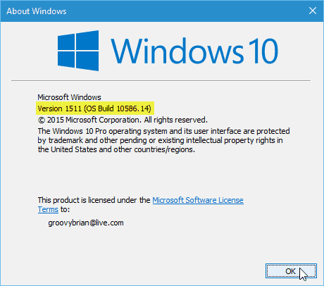 Windows 10 Update-Version