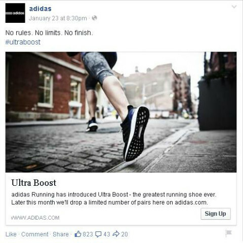 adidas Facebook-Post