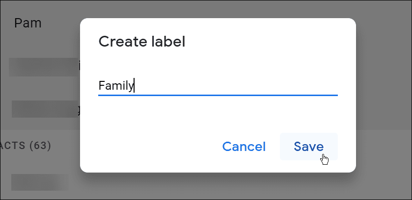 Namenslabel für Gruppen-E-Mail-Gmail
