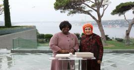 First Lady Erdoğan traf sich mit der Frau des Präsidenten der Republik Mosambik!