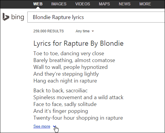 Bing Songtexte