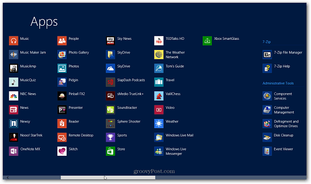 Alle unter Windows 8 installierten Apps finden (aktualisiert auf 8.1)