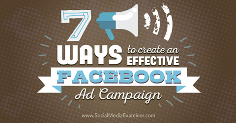 Erstellen Sie effektive Facebook-Werbekampagnen