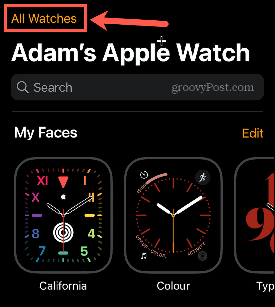 Watch App alle Uhren