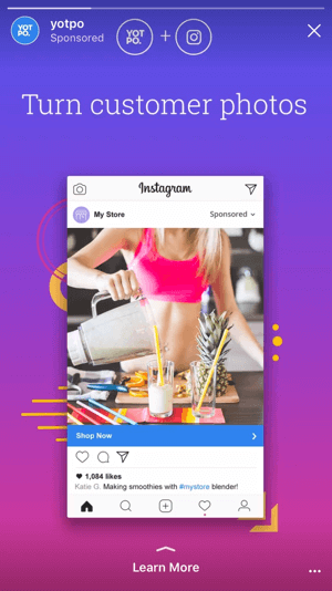 Mit den neuen Zielen für Instagram-Story-Anzeigen können Sie Nutzer zu Ihrer Website und Ihren Apps senden und so echte Conversions erzielen, anstatt nur auf Markenbekanntheit zu hoffen.