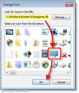 Windows 7-Screenshot - So finden Sie Windows 7-Standardsymbole