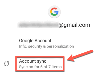 Android-Konto synchronisieren