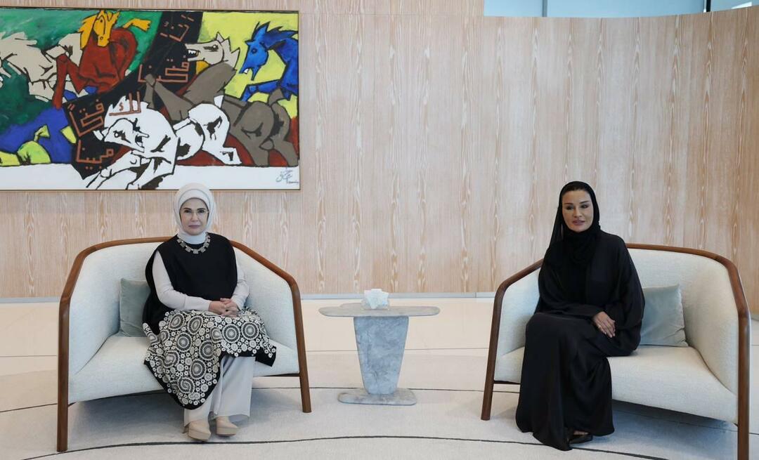 First Lady Erdoğan traf sich mit der Präsidentin der Qatar Foundation, Sheikha Moza bint Nasser!