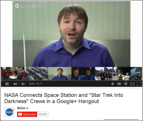 NASA Q & ein Hangout auf Sendung
