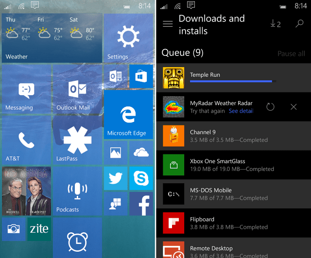 Windows 10 Mobile Build 10149 Visuelle Tour durch neue Funktionen