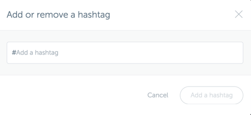 Fügen Sie Ihrem Iconosquare-Dashboard einen Hashtag hinzu.