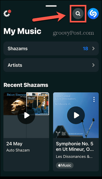 Shazam-Suche