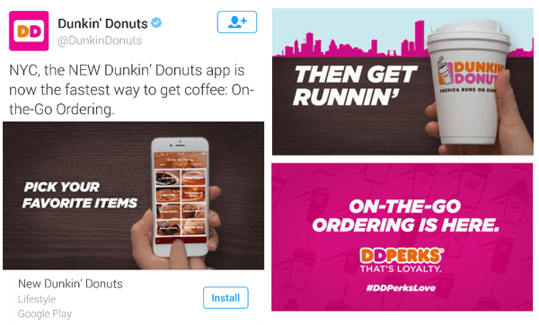 Dunkin Donuts Twitter Videoanzeige