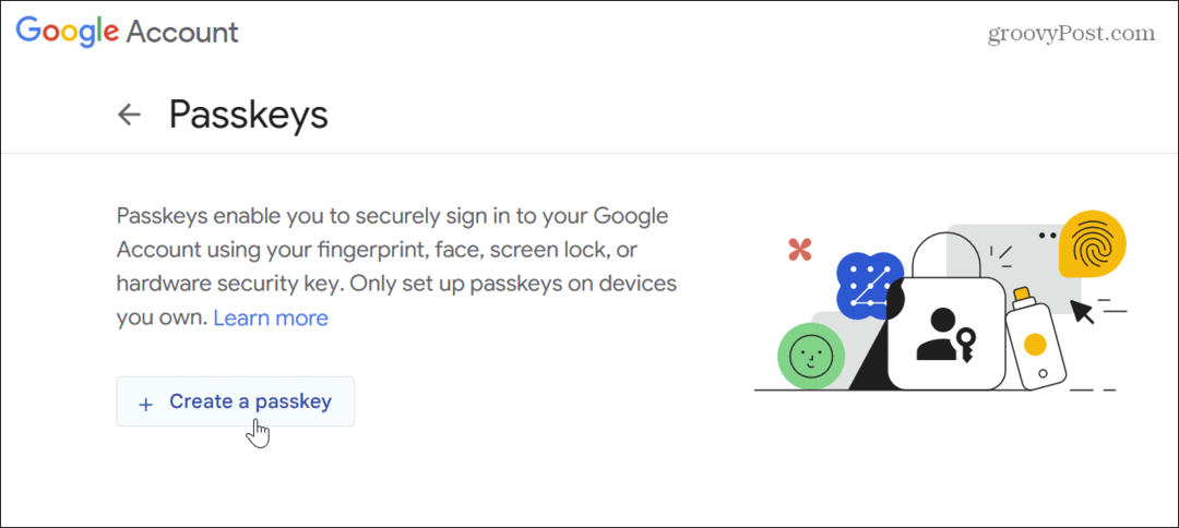 So erstellen Sie einen Passkey für Ihr Google-Konto