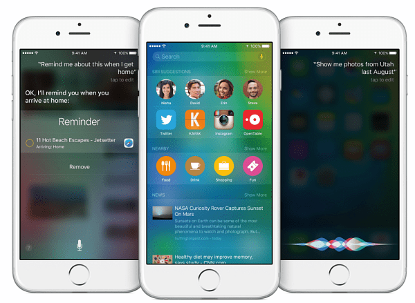 Apple-Geräte, auf denen iOS 8 ausgeführt wird, führen iOS 9 aus