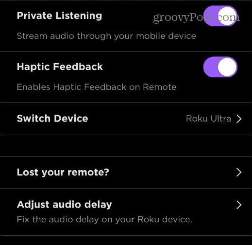 Verwenden Sie den privaten Hörmodus auf Roku