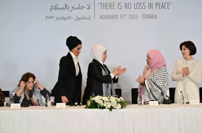Pressemitteilung des „One Heart for Palestine Leaders‘ Wives Summit“.