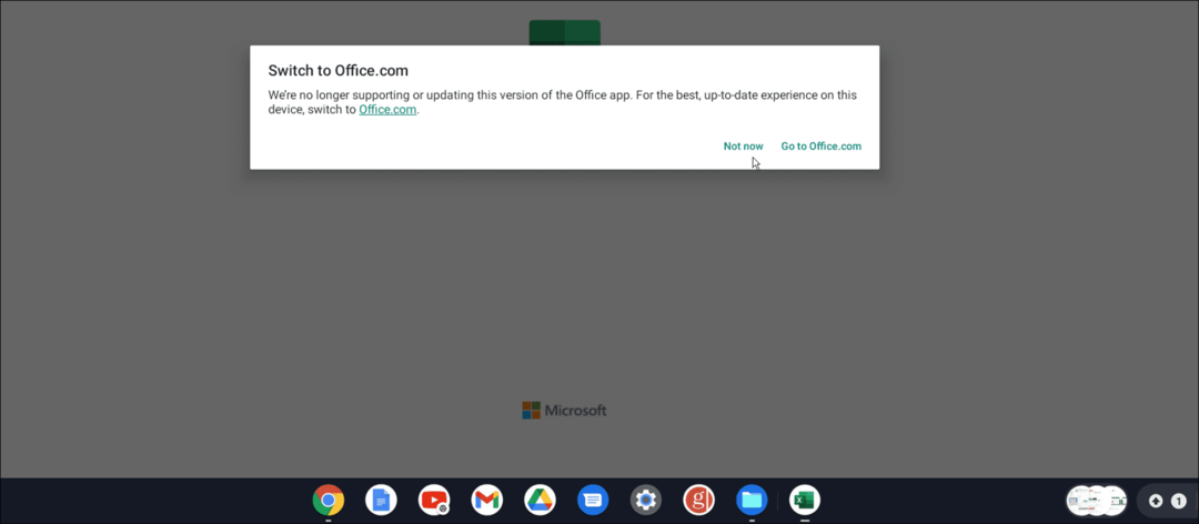 Android Office App Chromebook wird nicht unterstützt