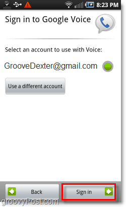 Google Voice auf Android Mobile Anmelden