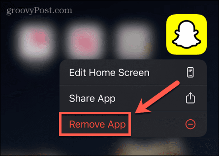 Snapchat-App entfernen