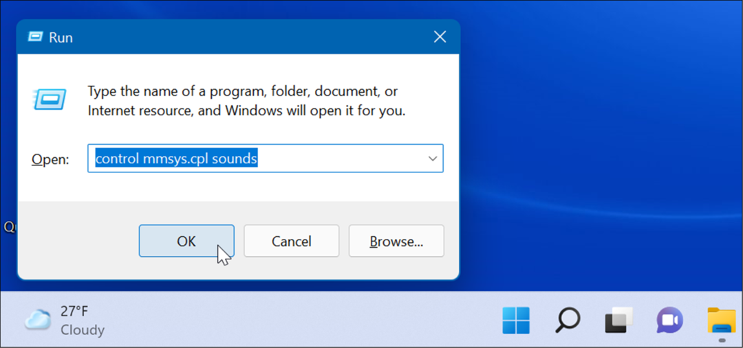 Systemtöne öffnen Führen Sie Windows 11 aus