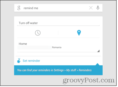 Google-Now-Standort-Erinnerungssatz