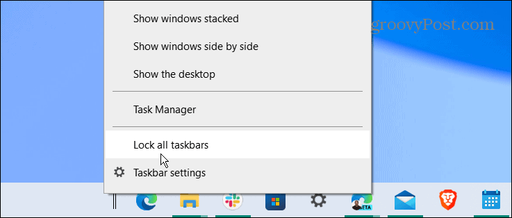 Alle Taskleisten sperren Windows 10 Taskleiste zentrieren