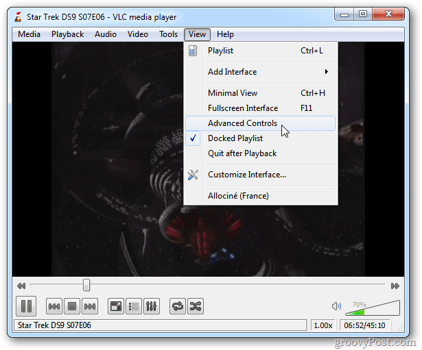 Machen Sie Bildschirmschnappschüsse im VLC Media Player