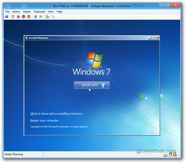 Installieren Sie Windows 7