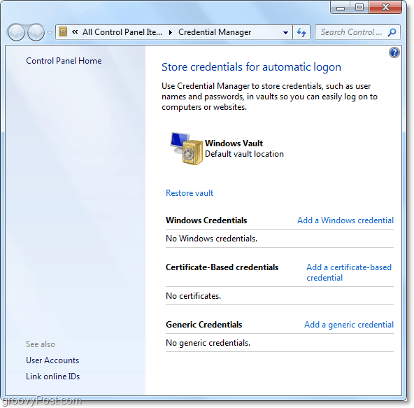 Ein Überblick über Windows 7 Credential Manager Vault