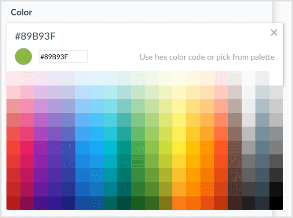 ManyChat wählen Farbe